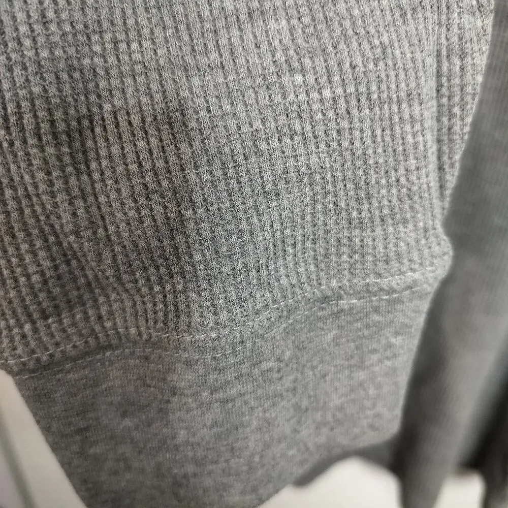 M943) Y2K Southpole Men's Gray Waffle Knit  Thermal Shirt XL